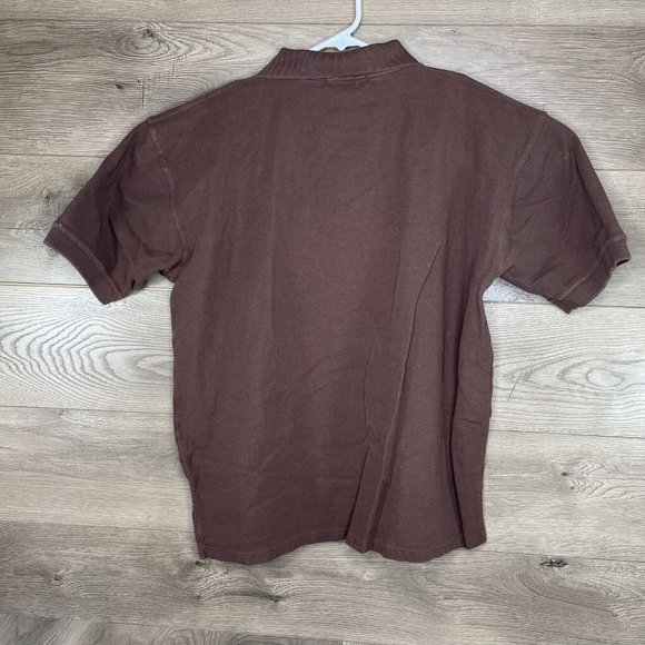 Jamaica Souvenir Polo Shirt Mens XL Brown Short Sleeve Cotton Daily Polo Tag - Picture 7 of 9
